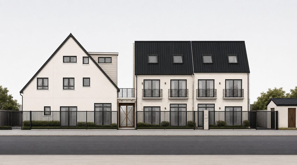 Street view of the development